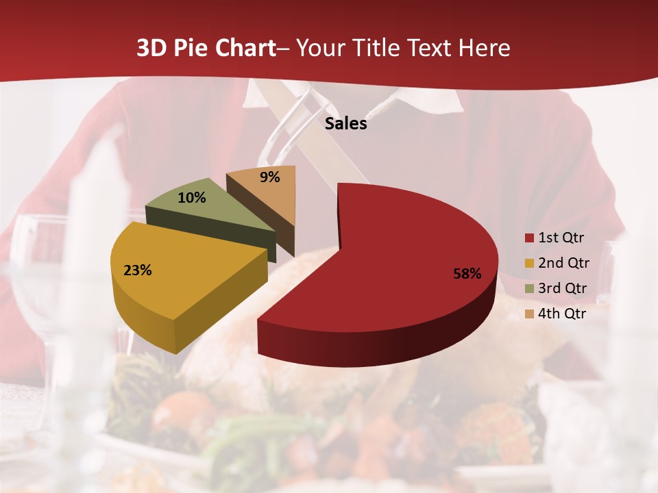 Senior Man Excitedly Getting Ready To Carve The Turkey PowerPoint Template