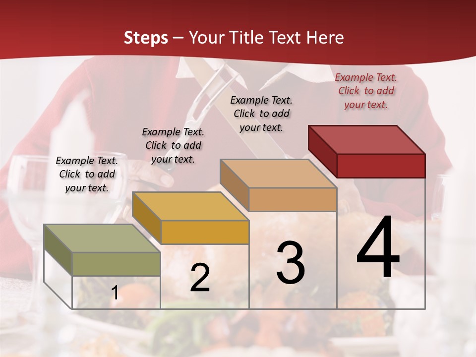 Senior Man Excitedly Getting Ready To Carve The Turkey PowerPoint Template