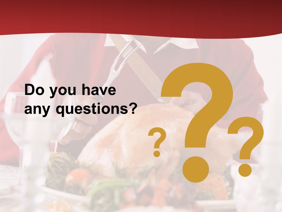 Senior Man Excitedly Getting Ready To Carve The Turkey PowerPoint Template