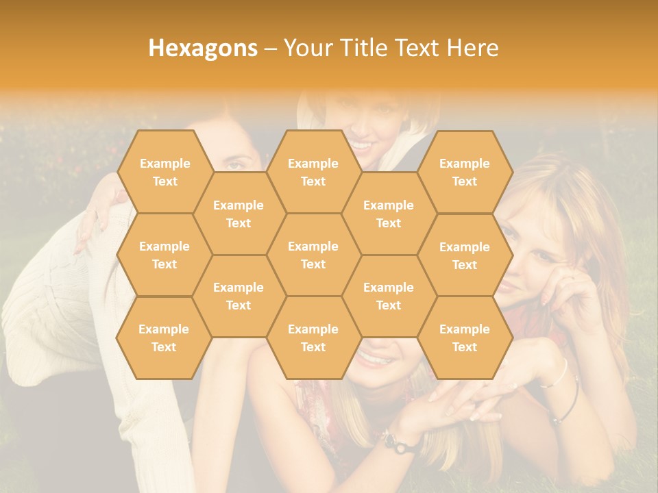 Group Of Happy Friends Having Fun Outdoors PowerPoint Template