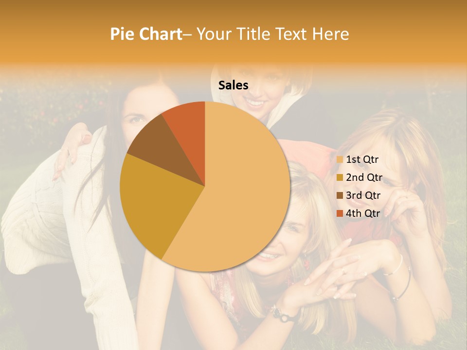 Group Of Happy Friends Having Fun Outdoors PowerPoint Template