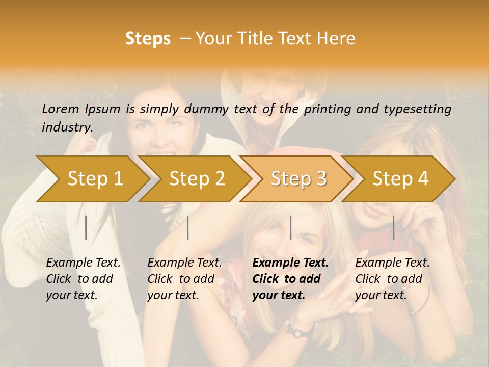 Group Of Happy Friends Having Fun Outdoors PowerPoint Template