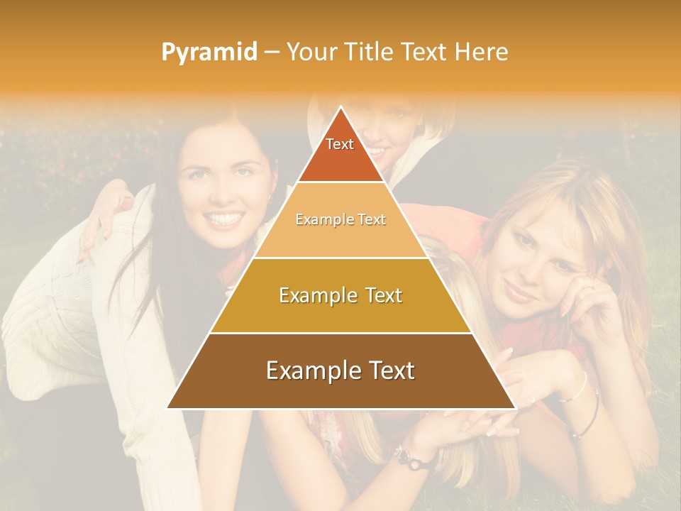 Group Of Happy Friends Having Fun Outdoors PowerPoint Template
