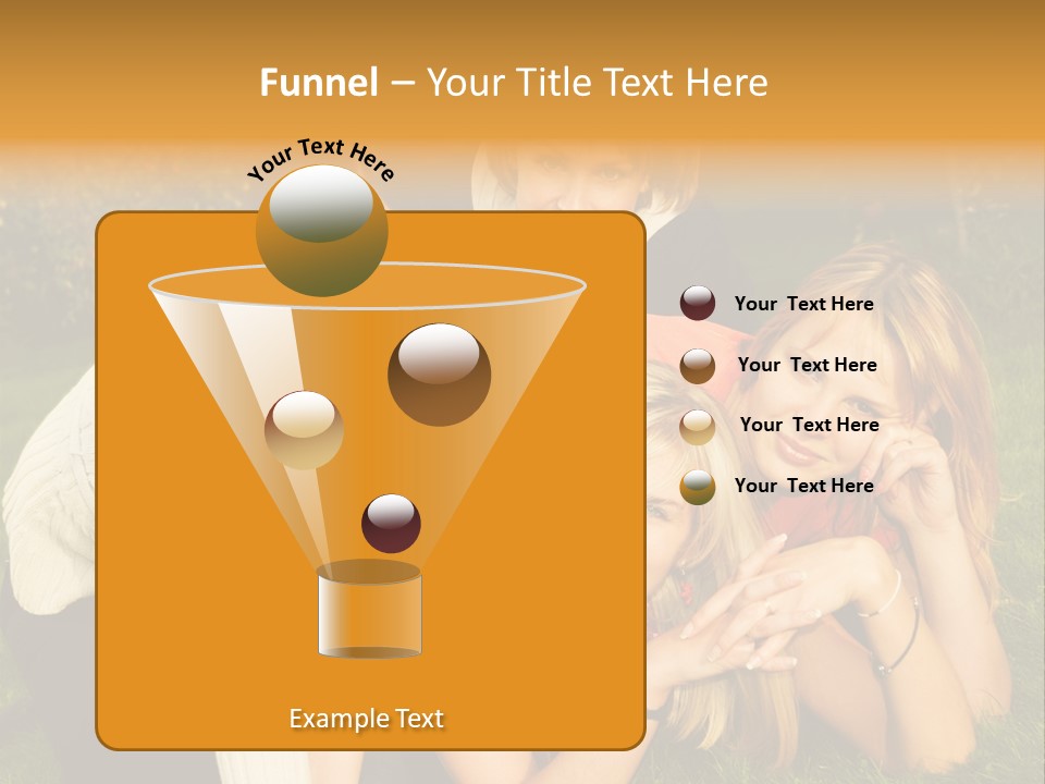 Group Of Happy Friends Having Fun Outdoors PowerPoint Template