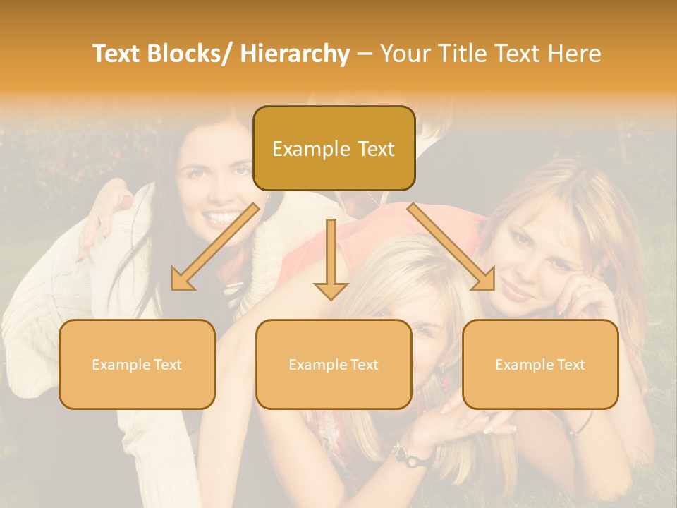 Group Of Happy Friends Having Fun Outdoors PowerPoint Template