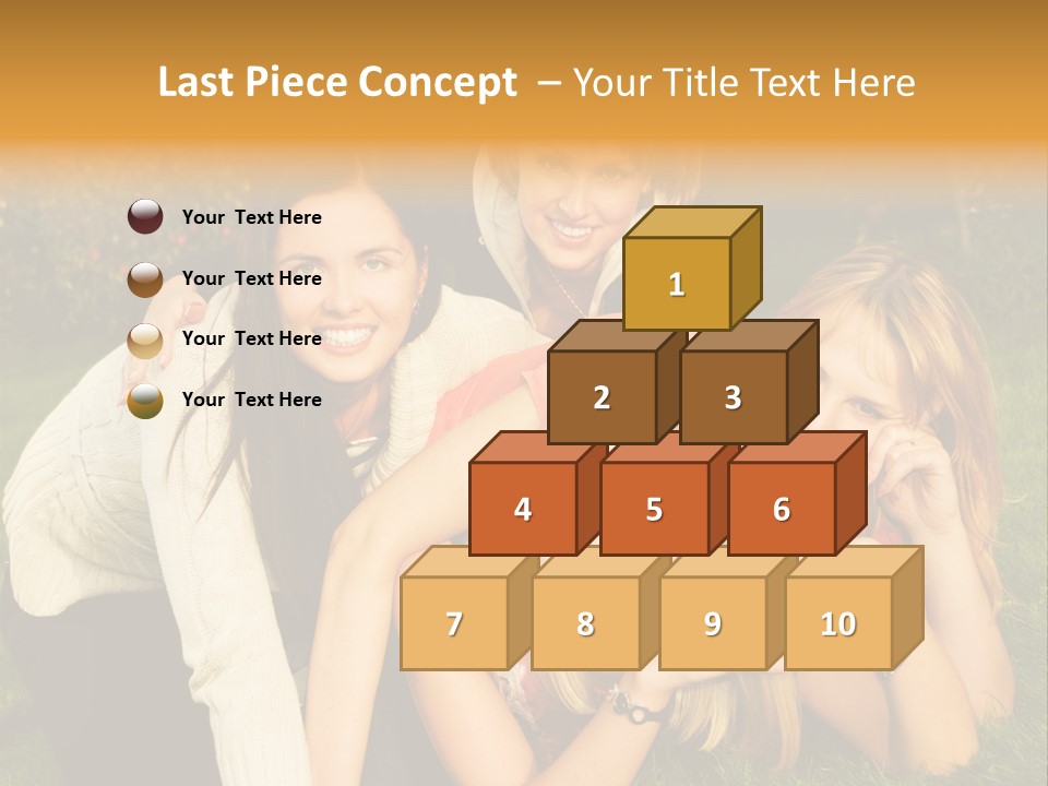Group Of Happy Friends Having Fun Outdoors PowerPoint Template