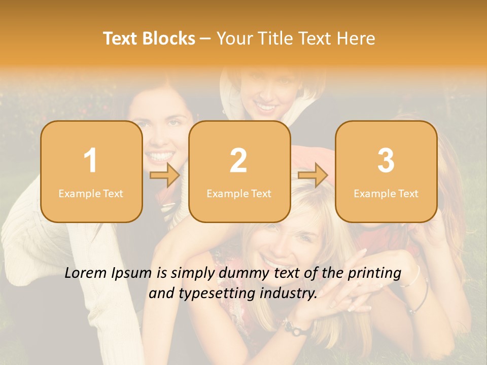 Group Of Happy Friends Having Fun Outdoors PowerPoint Template