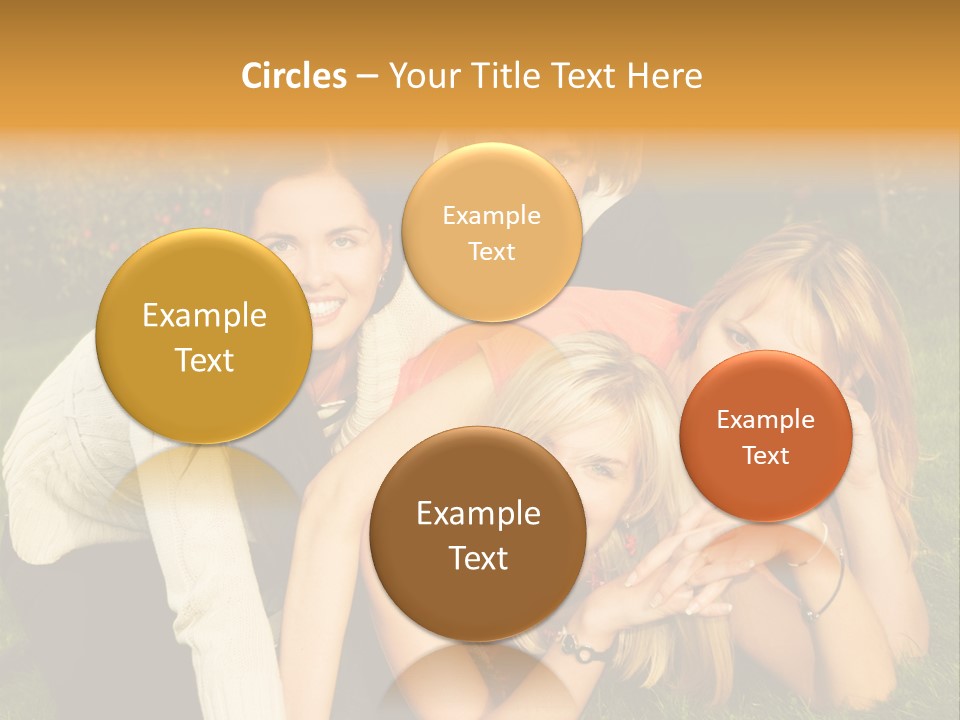 Group Of Happy Friends Having Fun Outdoors PowerPoint Template