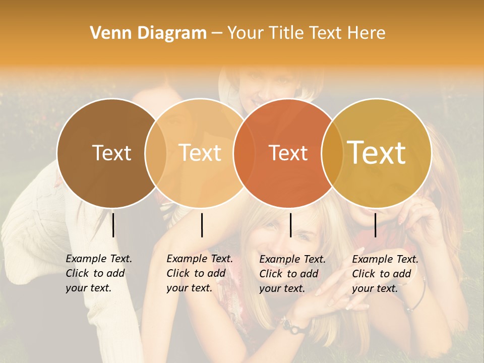 Group Of Happy Friends Having Fun Outdoors PowerPoint Template