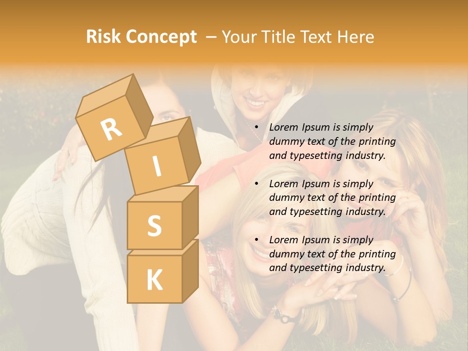 Group Of Happy Friends Having Fun Outdoors PowerPoint Template