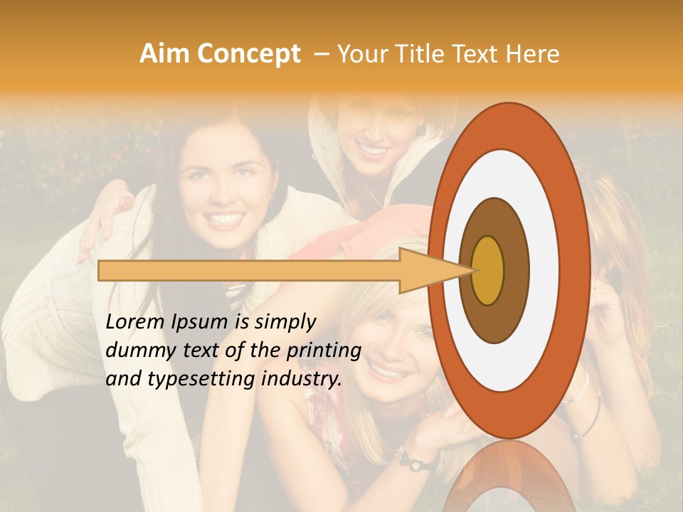 Group Of Happy Friends Having Fun Outdoors PowerPoint Template