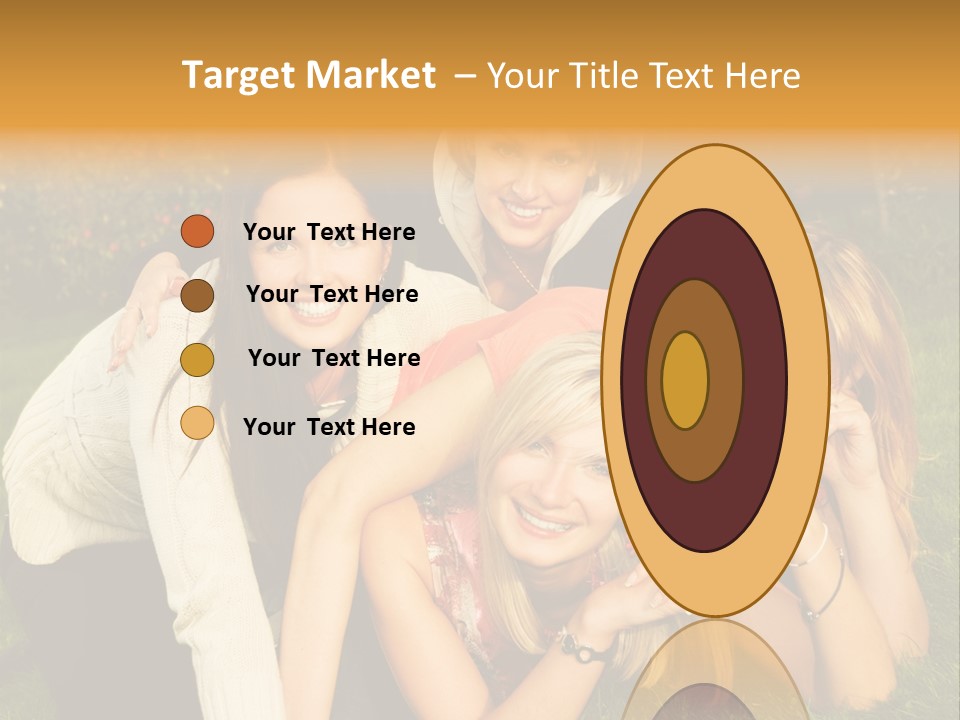 Group Of Happy Friends Having Fun Outdoors PowerPoint Template