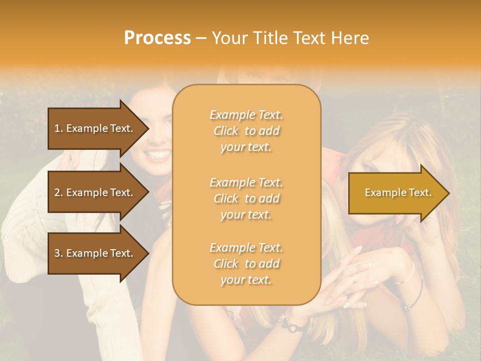 Group Of Happy Friends Having Fun Outdoors PowerPoint Template