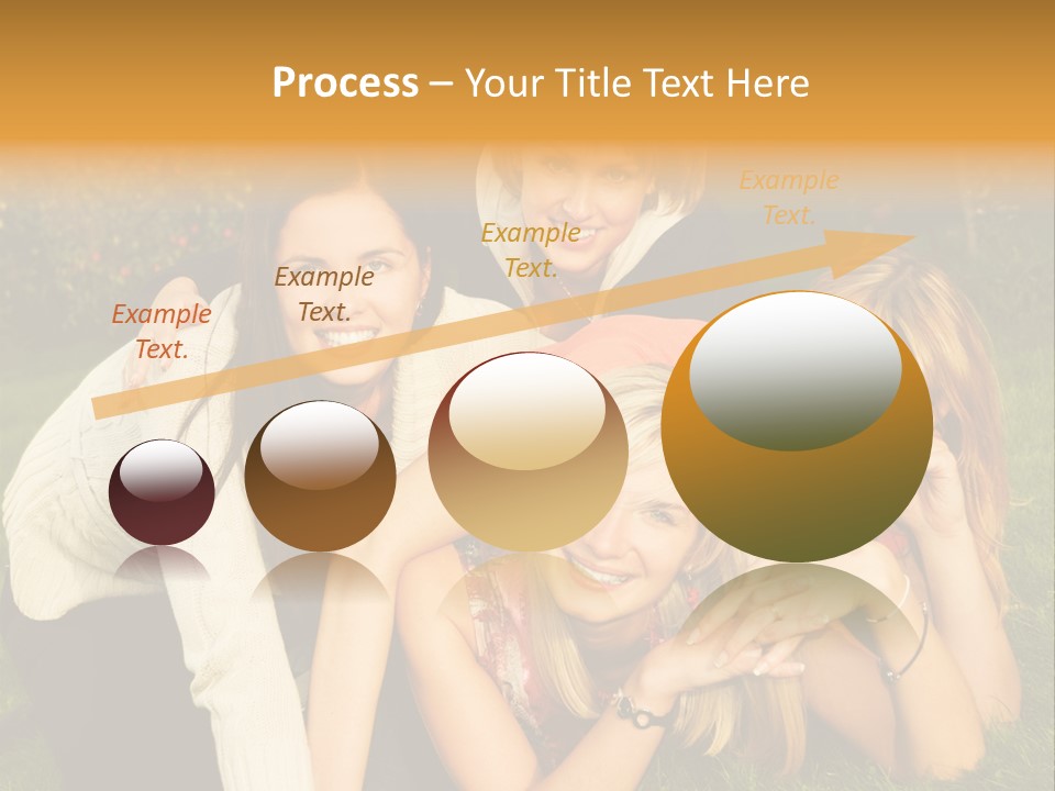 Group Of Happy Friends Having Fun Outdoors PowerPoint Template
