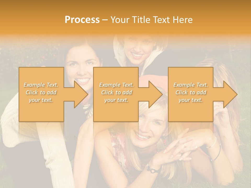 Group Of Happy Friends Having Fun Outdoors PowerPoint Template