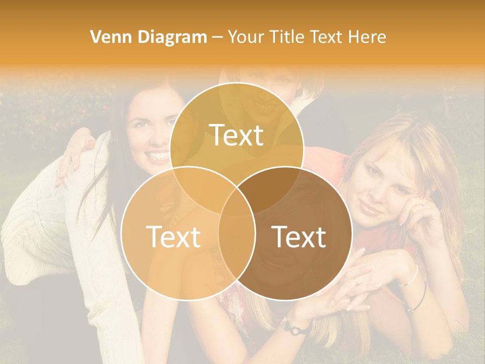 Group Of Happy Friends Having Fun Outdoors PowerPoint Template