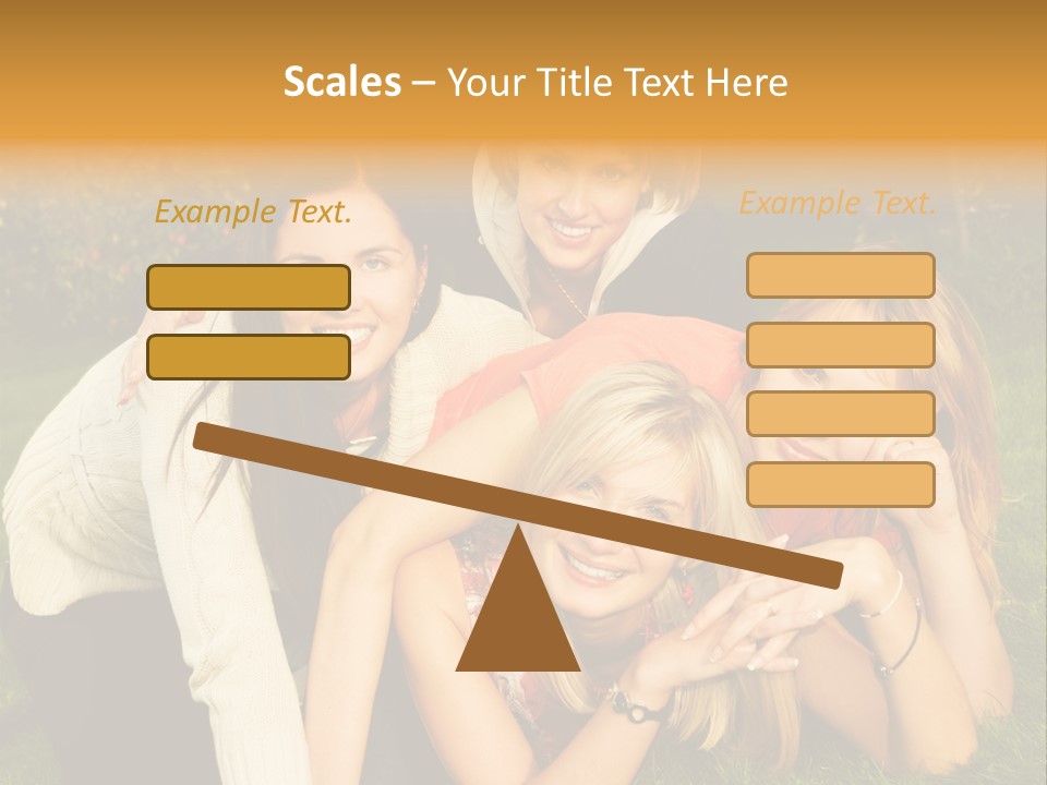 Group Of Happy Friends Having Fun Outdoors PowerPoint Template