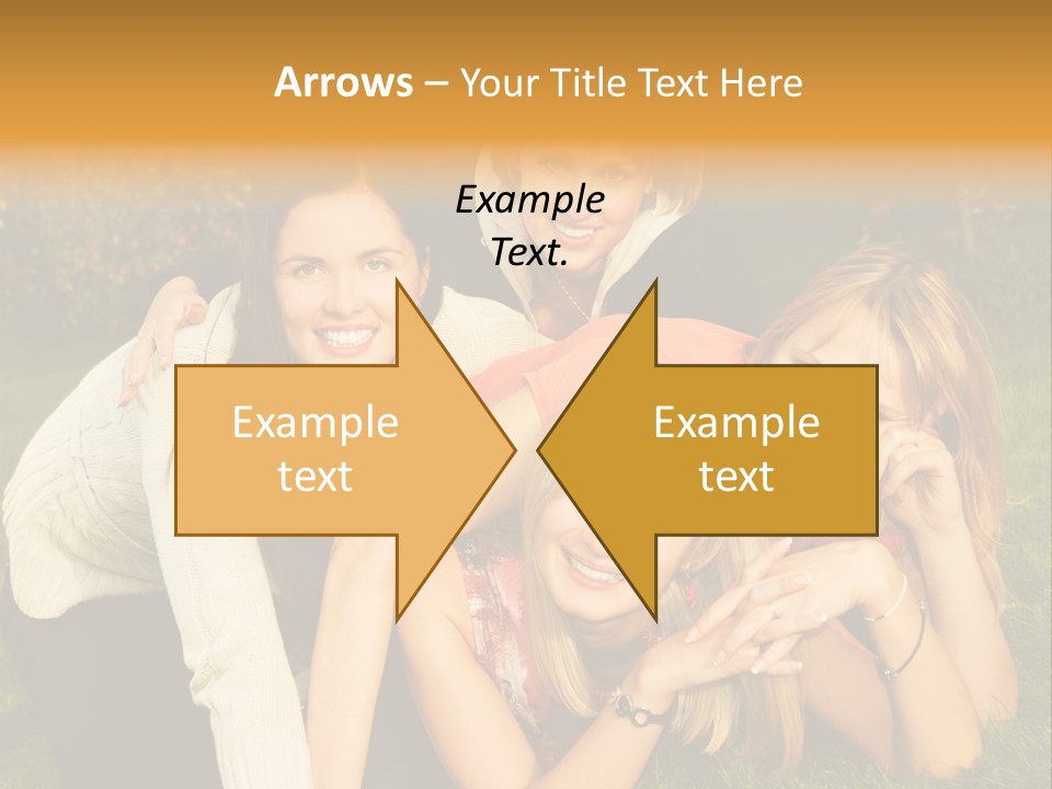 Group Of Happy Friends Having Fun Outdoors PowerPoint Template