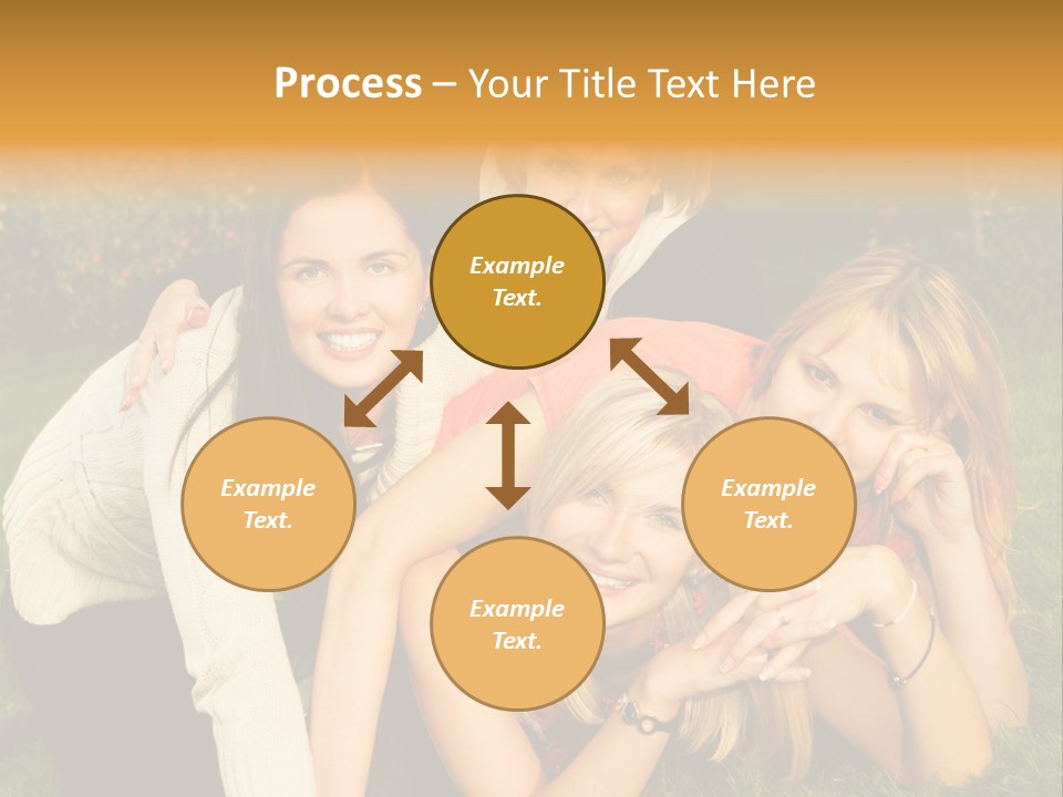 Group Of Happy Friends Having Fun Outdoors PowerPoint Template
