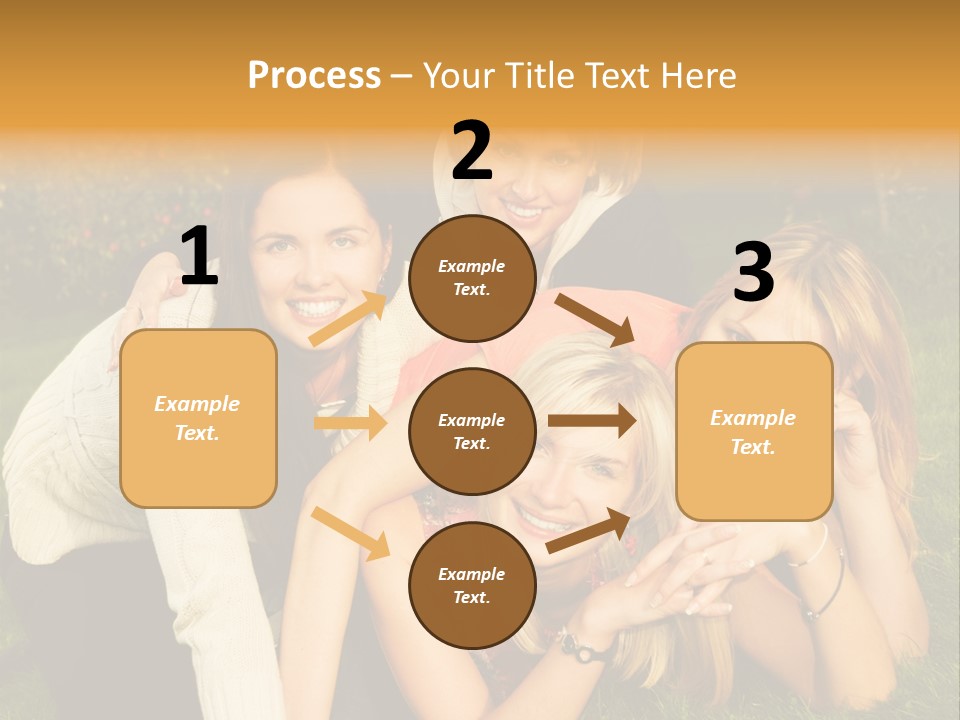Group Of Happy Friends Having Fun Outdoors PowerPoint Template
