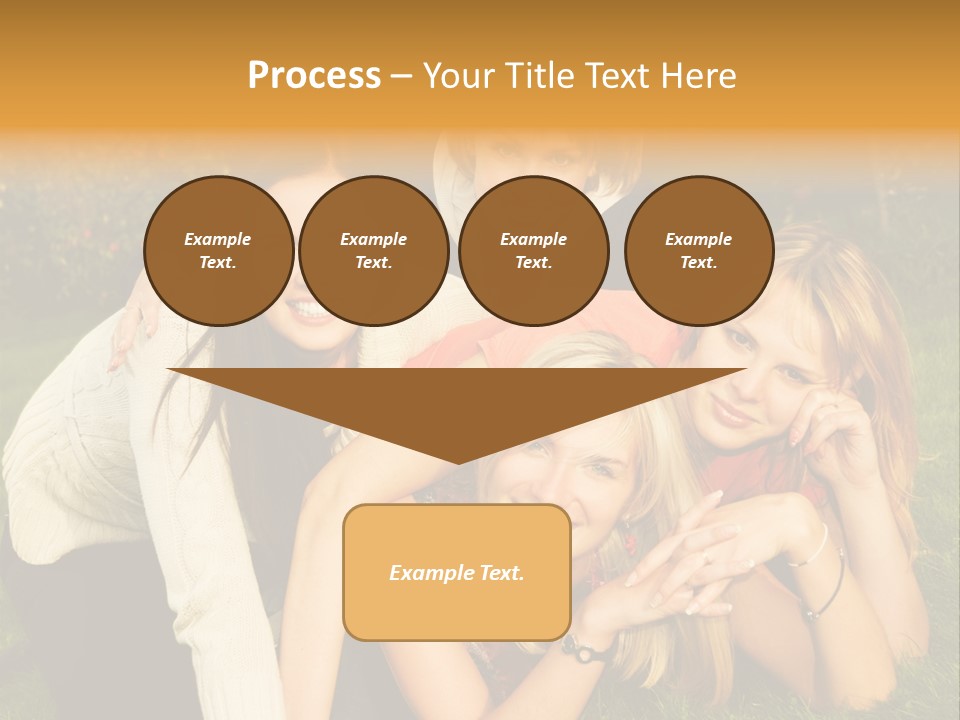 Group Of Happy Friends Having Fun Outdoors PowerPoint Template