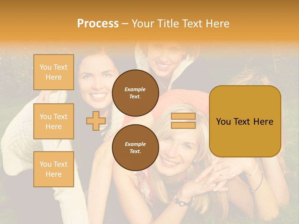Group Of Happy Friends Having Fun Outdoors PowerPoint Template