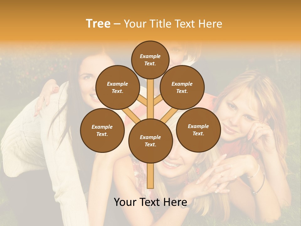Group Of Happy Friends Having Fun Outdoors PowerPoint Template