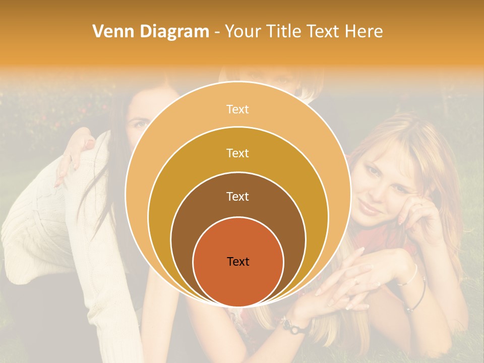Group Of Happy Friends Having Fun Outdoors PowerPoint Template