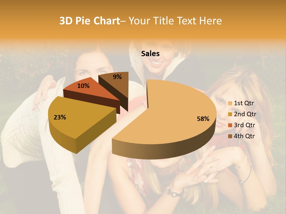 Group Of Happy Friends Having Fun Outdoors PowerPoint Template