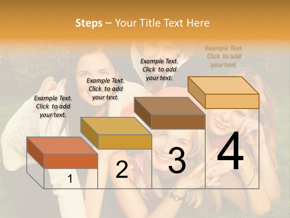 Group Of Happy Friends Having Fun Outdoors PowerPoint Template