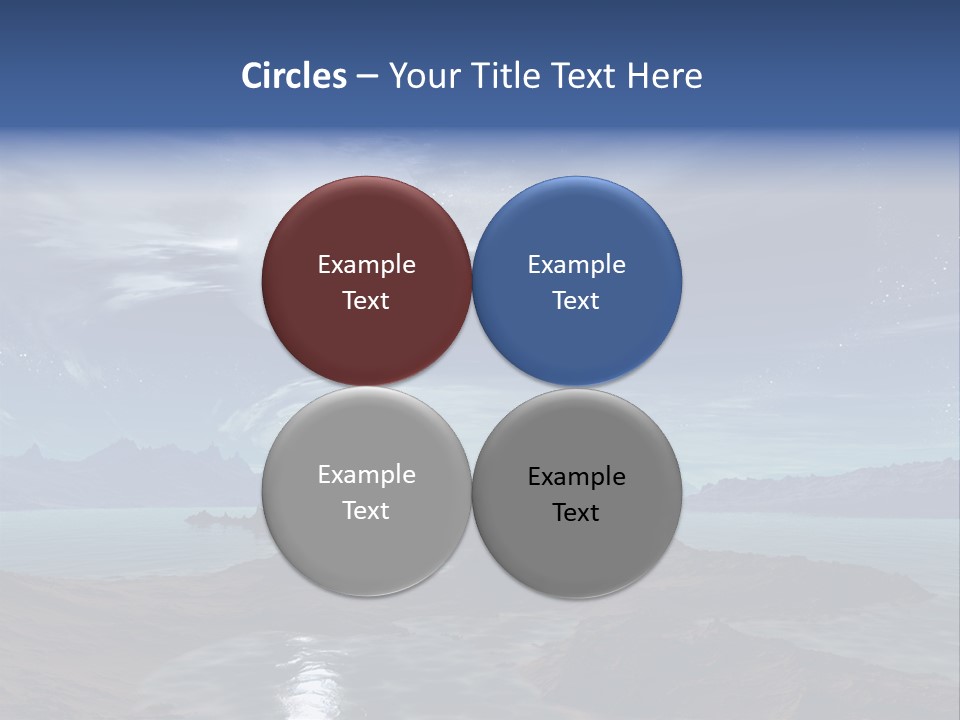 3D Rendering Of 5 Diamond Rings PowerPoint Template