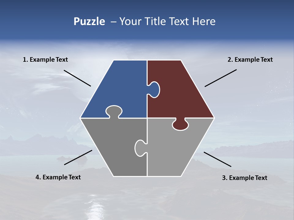 3D Rendering Of 5 Diamond Rings PowerPoint Template