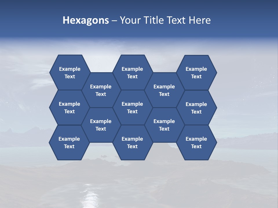 3D Rendering Of 5 Diamond Rings PowerPoint Template