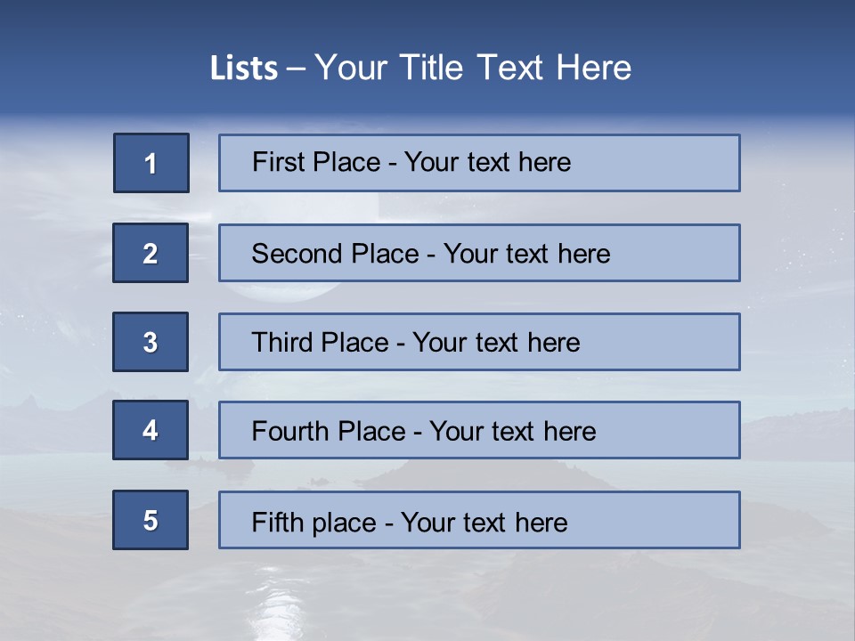 3D Rendering Of 5 Diamond Rings PowerPoint Template
