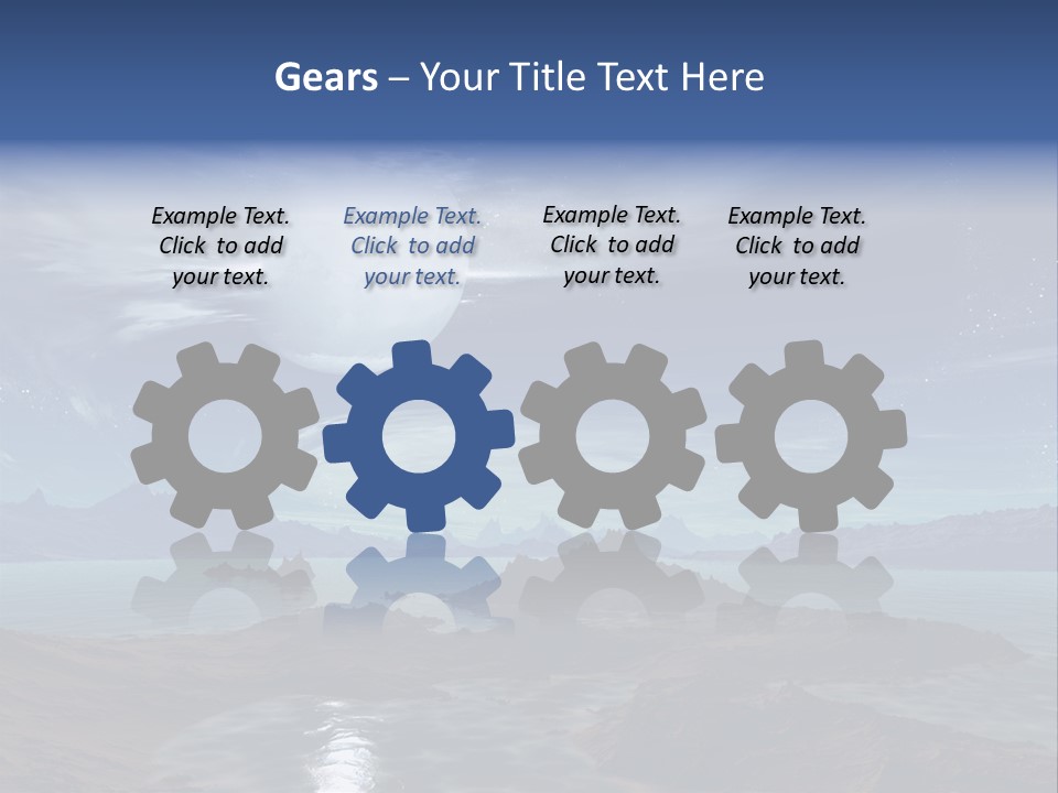 3D Rendering Of 5 Diamond Rings PowerPoint Template