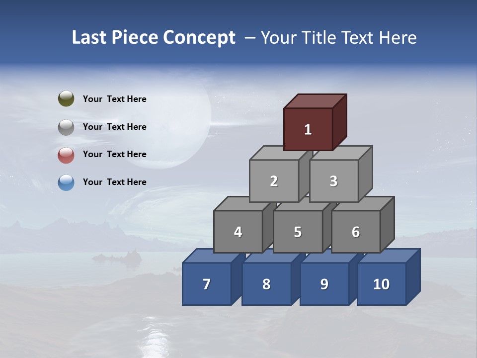 3D Rendering Of 5 Diamond Rings PowerPoint Template