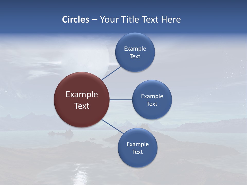 3D Rendering Of 5 Diamond Rings PowerPoint Template