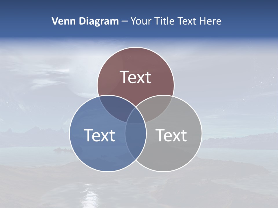 3D Rendering Of 5 Diamond Rings PowerPoint Template