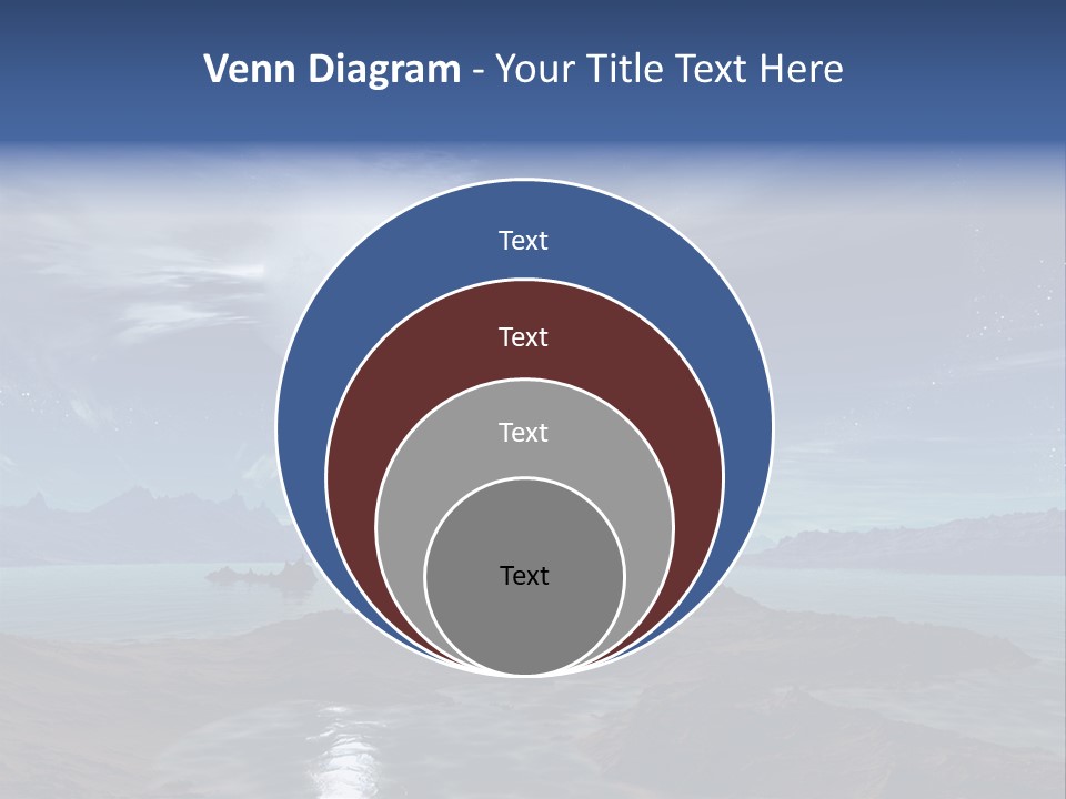3D Rendering Of 5 Diamond Rings PowerPoint Template