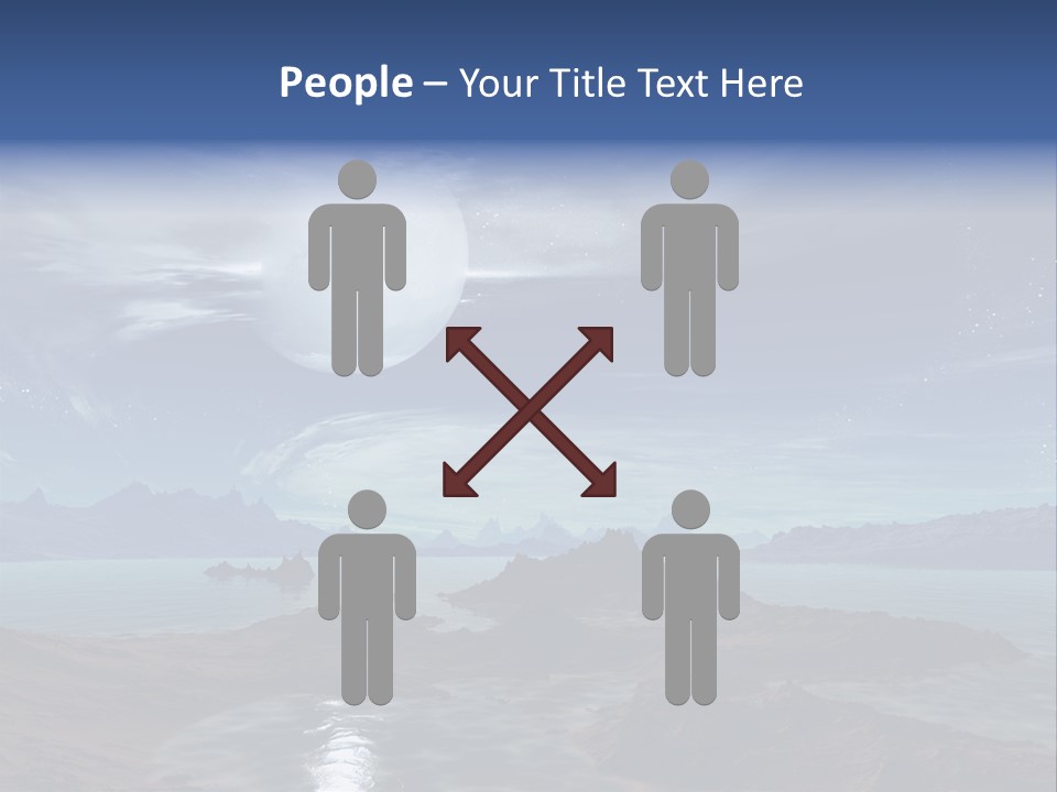 3D Rendering Of 5 Diamond Rings PowerPoint Template