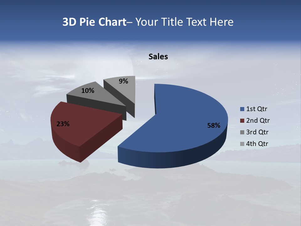3D Rendering Of 5 Diamond Rings PowerPoint Template