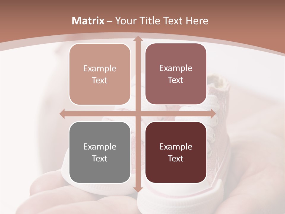 Pregnant Woman Holding Pair Of Pink Shoes For Baby Girl PowerPoint Template