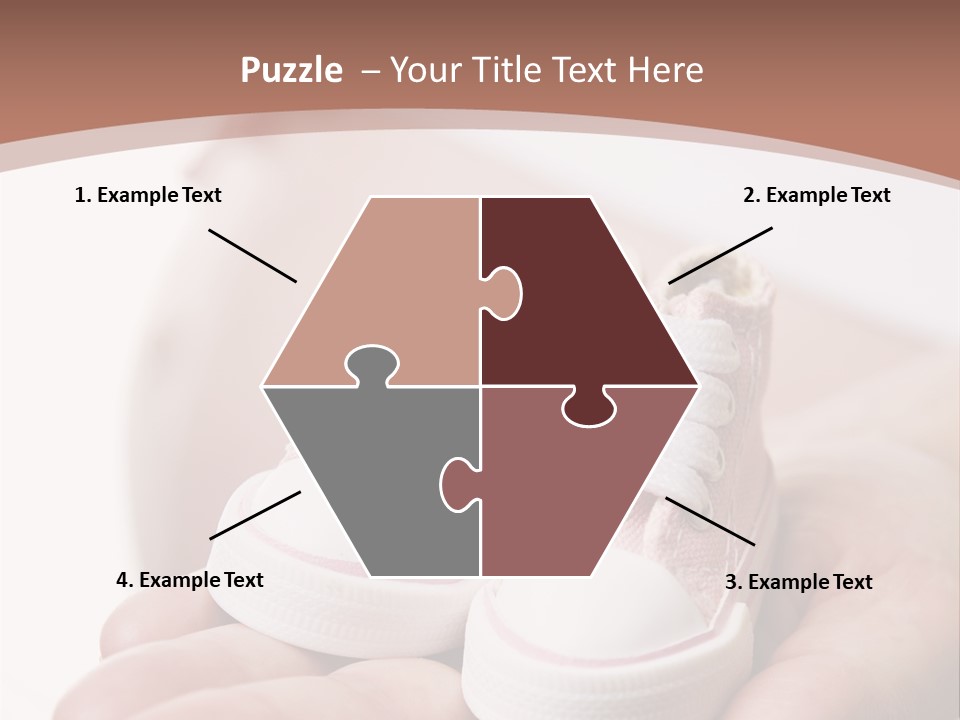 Pregnant Woman Holding Pair Of Pink Shoes For Baby Girl PowerPoint Template