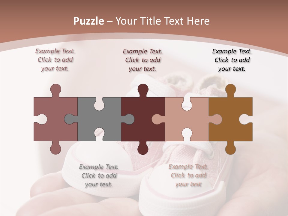 Pregnant Woman Holding Pair Of Pink Shoes For Baby Girl PowerPoint Template