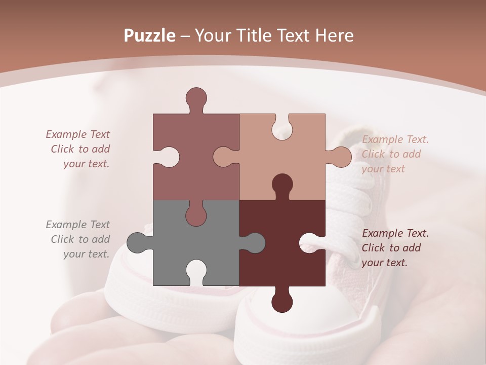 Pregnant Woman Holding Pair Of Pink Shoes For Baby Girl PowerPoint Template