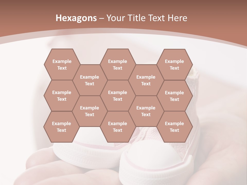 Pregnant Woman Holding Pair Of Pink Shoes For Baby Girl PowerPoint Template