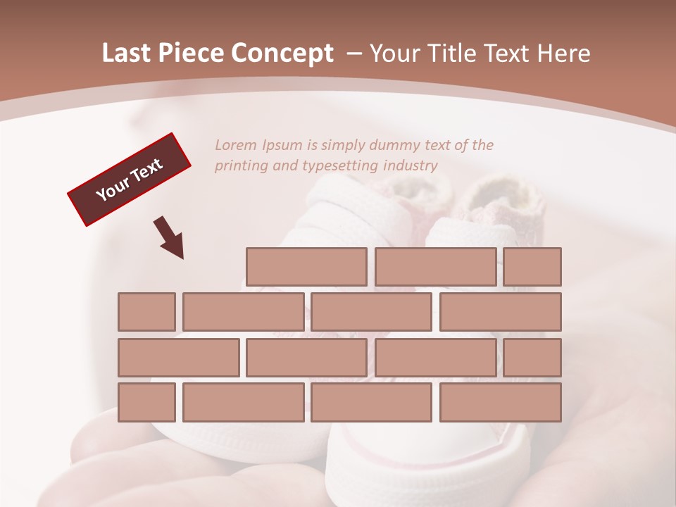 Pregnant Woman Holding Pair Of Pink Shoes For Baby Girl PowerPoint Template