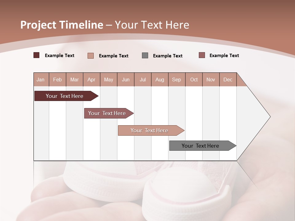 Pregnant Woman Holding Pair Of Pink Shoes For Baby Girl PowerPoint Template