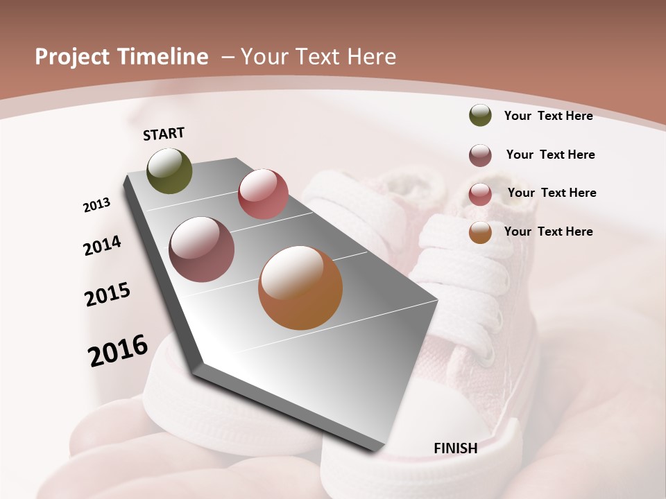 Pregnant Woman Holding Pair Of Pink Shoes For Baby Girl PowerPoint Template