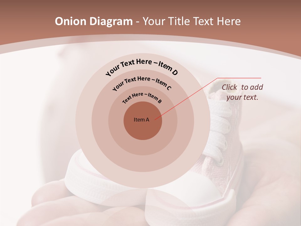 Pregnant Woman Holding Pair Of Pink Shoes For Baby Girl PowerPoint Template